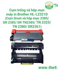 Combo 01 Cụm trống và 01 hộp mực máy in Brother HL-L2321D (Cụm Drum và hộp mực DR 2385/ TN2385/ TN 2325/ TN 2380/ DR236