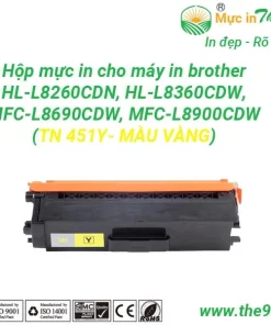 Hộp mực máy in Brother HL-L8260CDN, HL-L8360CDW, MFC-L8690CDW, MFC-L8900CDW MÀU VÀNG TN-415Y